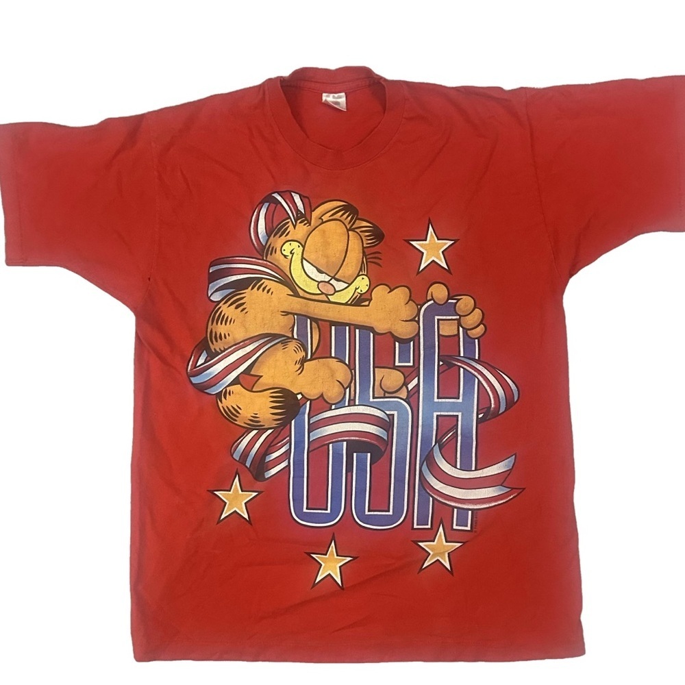 Vintage Garfield Cat‎ Made In USA America Single Stitch T-Shirt Adult XL Cotton